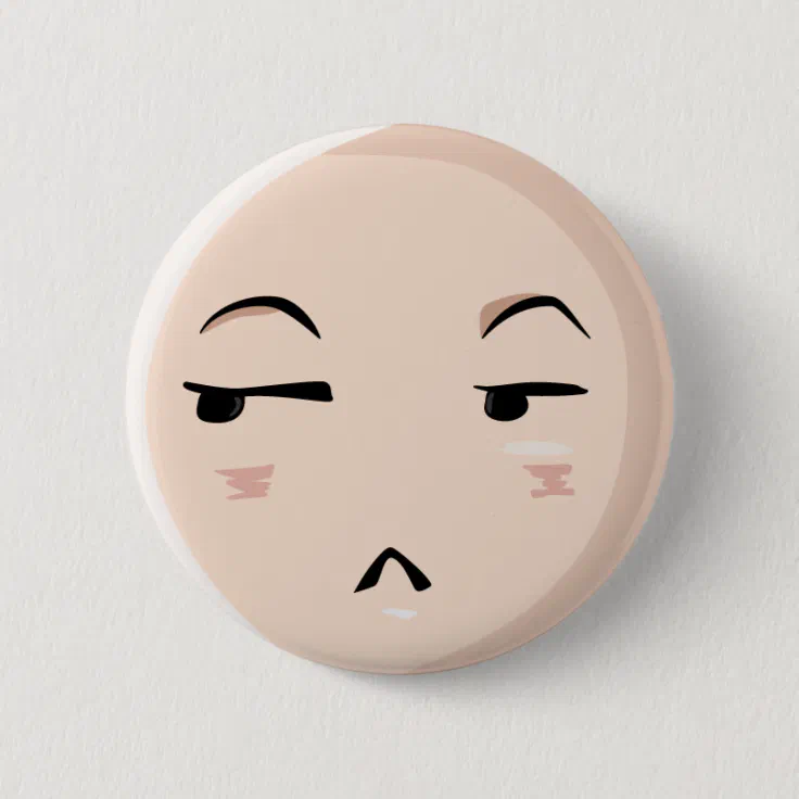 Chibi Anime Emoji Character Disbelief Emote Face 1 Pinback Button | Zazzle Chibi Anime Emoji Character Disbelief Emote Face 1 Pinback Button | Zazzle