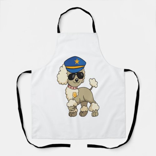 Chibi Anime Police Poodle Dog Apron