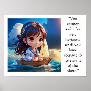 Chibi art inspirational poster