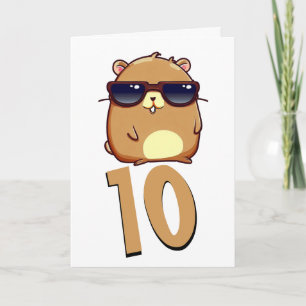 Chibi baby green dragon card