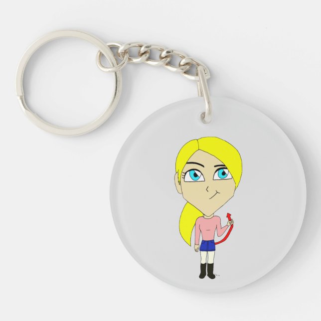 chibi "bad" girl  keychain (Front)