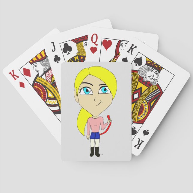 chibi "bad" girl poker cards (Back)