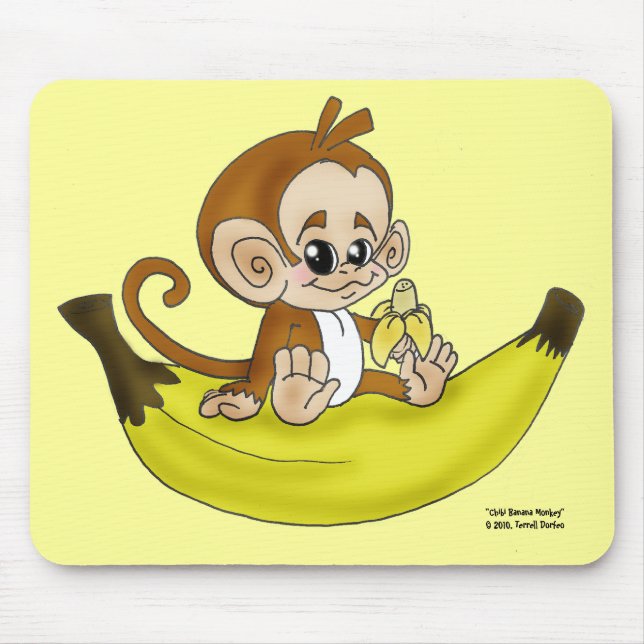 "CHIBI Banana MONKEY" Mousepad (Front)