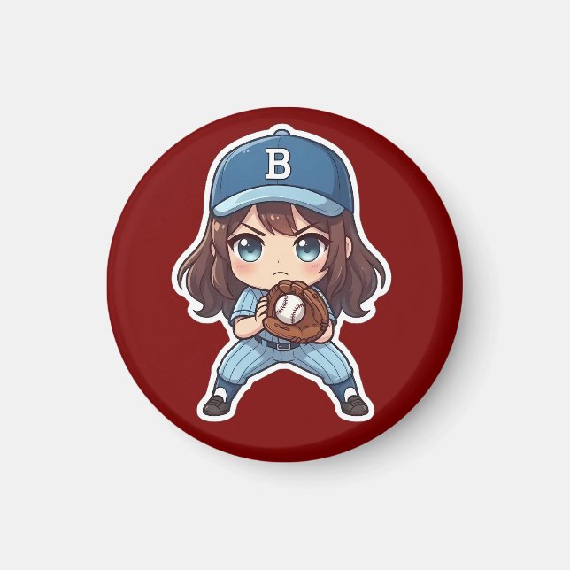 Chibi Baseball Edition - Ready Stance Magnet (Front)