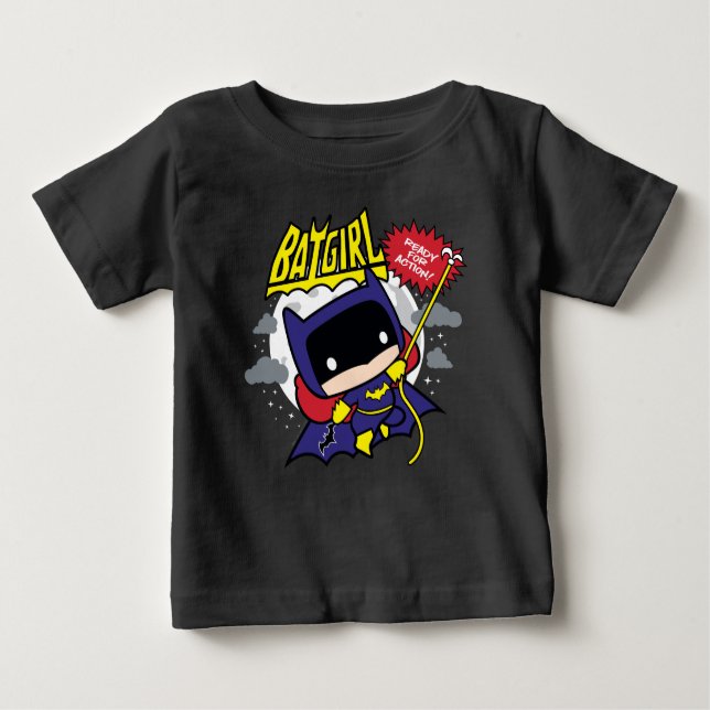 Chibi Batgirl Ready For Action Baby T-Shirt (Front)