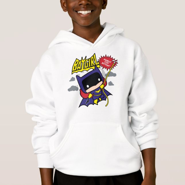 Chibi Batgirl Ready For Action Hoodie (Front)