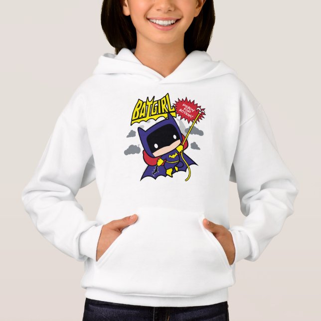 Chibi Batgirl Ready For Action Hoodie (Front)