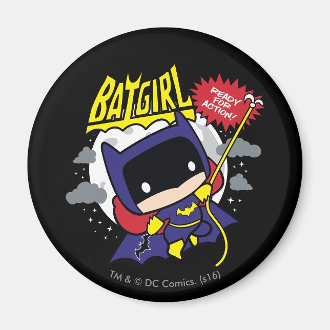 Chibi Batgirl Ready For Action Magnet (Front)