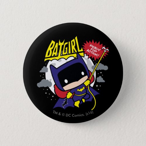 Chibi Batgirl Ready For Action Pinback Button