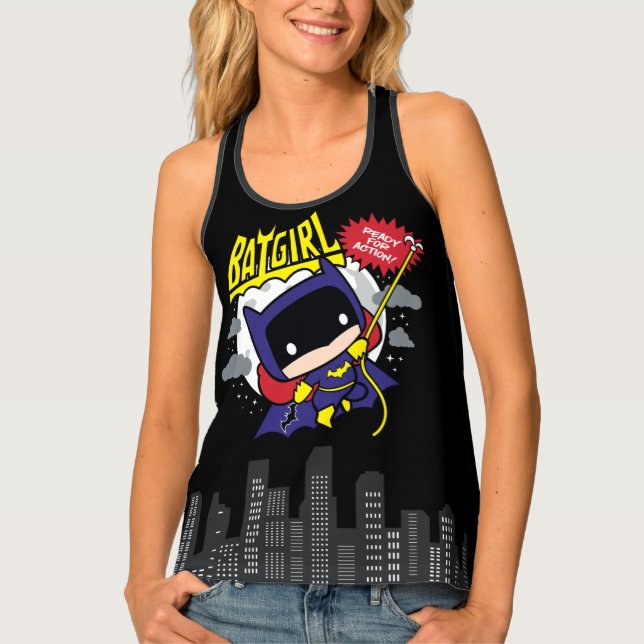 Chibi Batgirl Ready For Action Tank Top (Front)