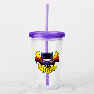 Chibi Batgirl With Gotham Skyline & Logo Acrylic Tumbler