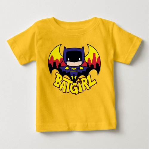 Chibi Batgirl With Gotham Skyline  Logo Baby T_Shirt