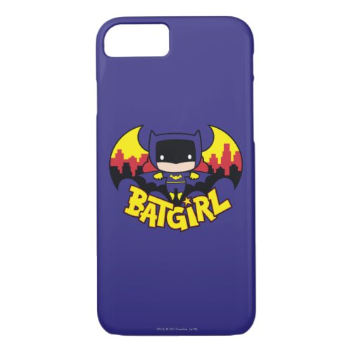 Chibi Batgirl With Gotham Skyline  Logo iPhone 87 Case