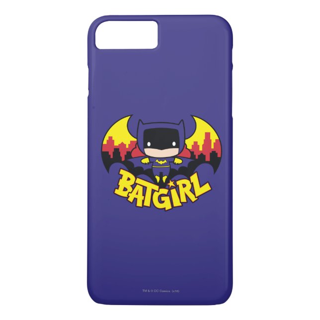Chibi Batgirl With Gotham Skyline & Logo Case-Mate iPhone Case (Back)