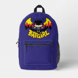 Chibi Batgirl With Gotham Skyline &amp; Logo Printed Backpack
