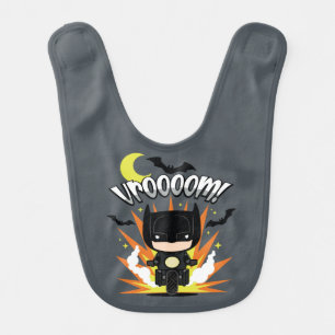 Chibi Batman Batcycle Baby Bib