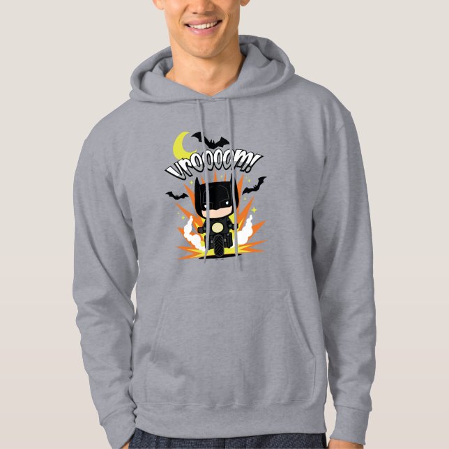 Chibi Batman Batcycle Hoodie (Front)