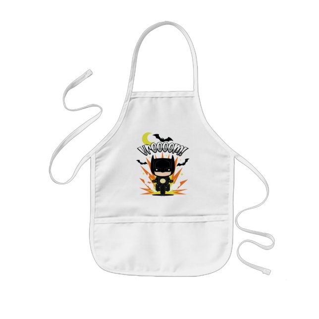 Chibi Batman Batcycle Kids' Apron (Front)