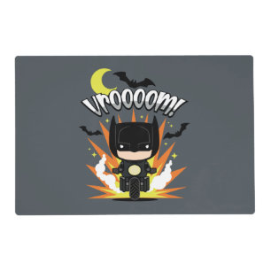 Chibi Batman Batcycle Placemat