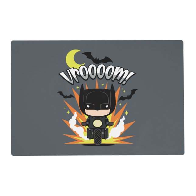 Chibi Batman Batcycle Placemat (Front)
