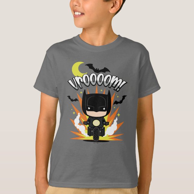 Chibi Batman Batcycle T-Shirt (Front)