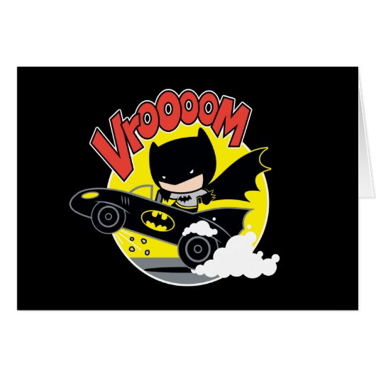 Chibi Batman In The Batmobile Cards (Front Horizontal)