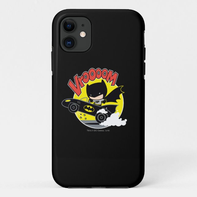 Chibi Batman In The Batmobile Case-Mate iPhone Case (Back)