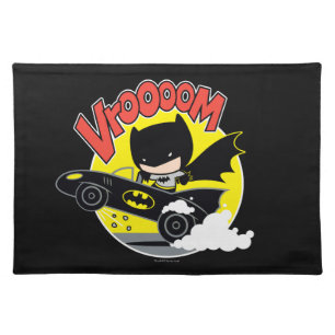 Chibi Batman In The Batmobile Cloth Placemat