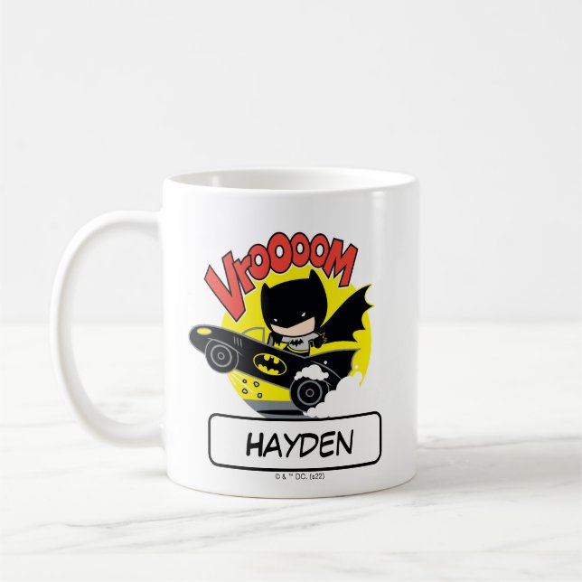 Chibi Batman In The Batmobile Coffee Mug (Left)