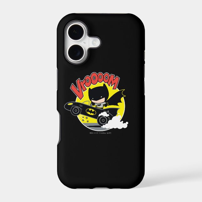 Chibi Batman In The Batmobile Iphone Case (Back)