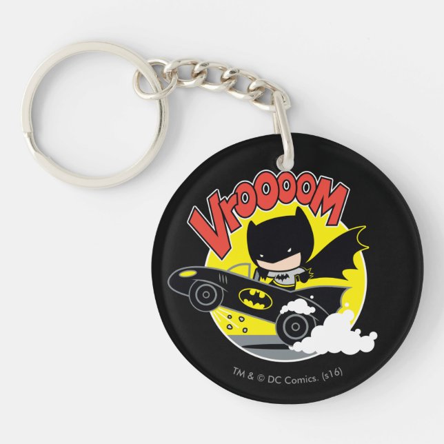 Chibi Batman In The Batmobile Keychain (Front)