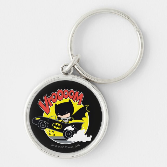 Chibi Batman In The Batmobile Keychain (Front)