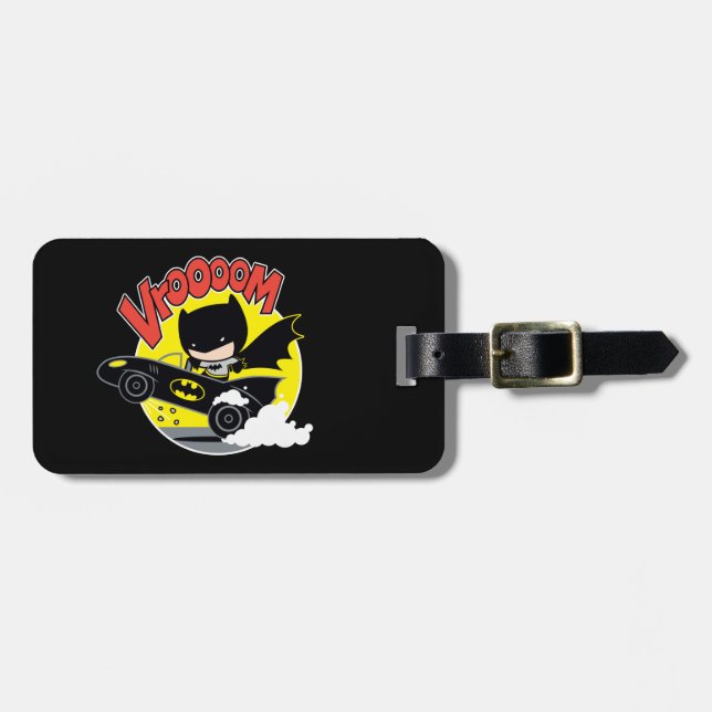 Chibi Batman In The Batmobile Luggage Tag (Front Horizontal)