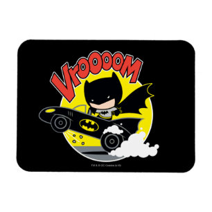 Chibi Batman In The Batmobile Magnet