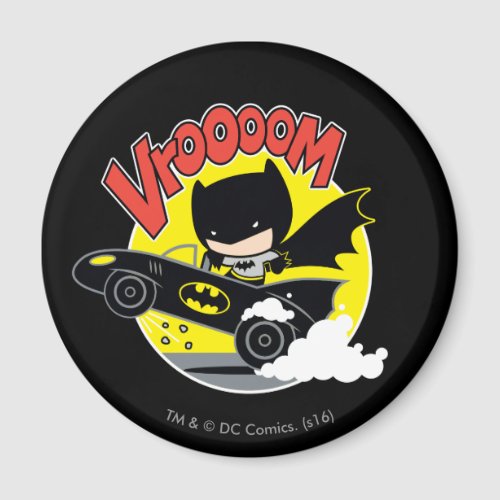 Chibi Batman In The Batmobile Magnet