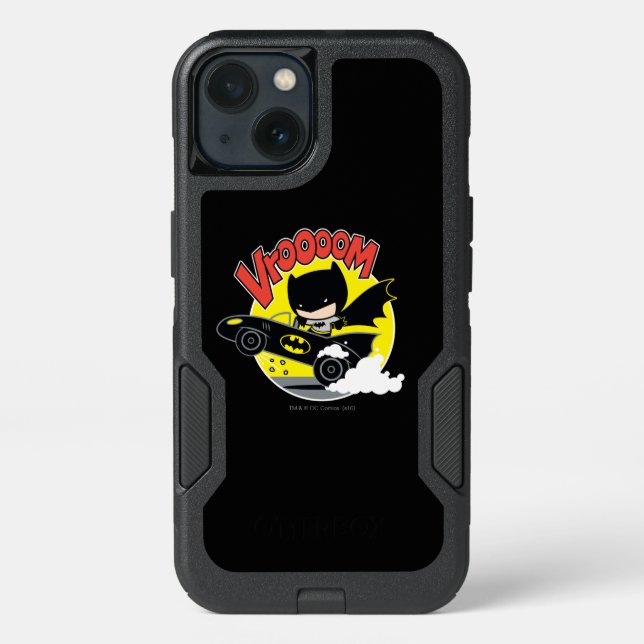 Chibi Batman In The Batmobile Otterbox iPhone Case (Back)