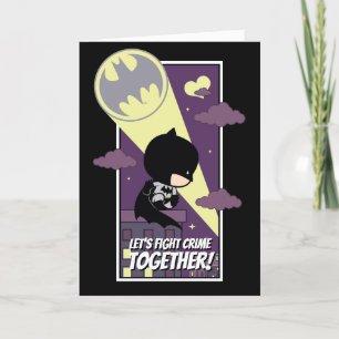 Chibi Batman - Let's Fight Crime Together Holiday Card