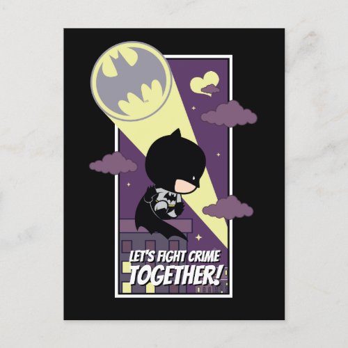 Chibi Batman _ Lets Fight Crime Together Holiday Postcard