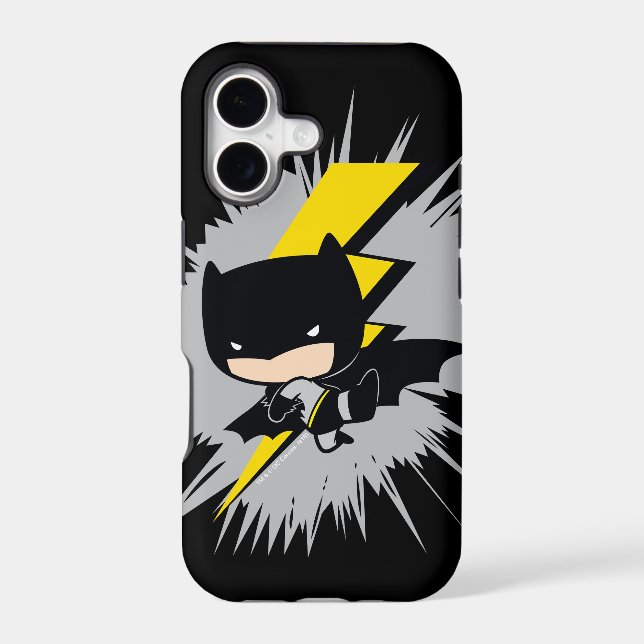 Chibi Batman Lightning Kick Iphone Case (Back)