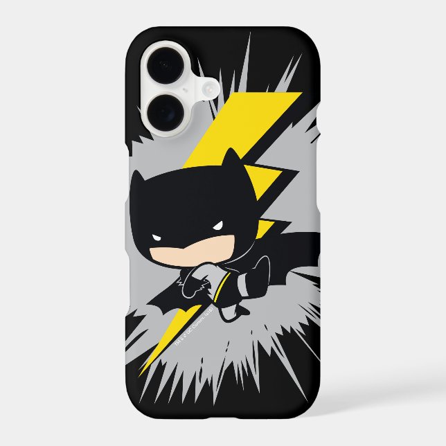 Chibi Batman Lightning Kick Iphone Case (Back)