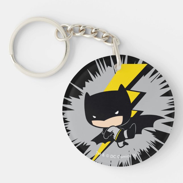 Chibi Batman Lightning Kick Keychain (Front)