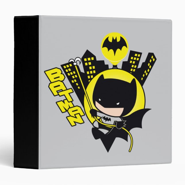 Chibi Batman Scaling The City Binder (Front/Spine)