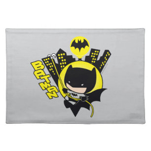 Chibi Batman Scaling The City Placemat