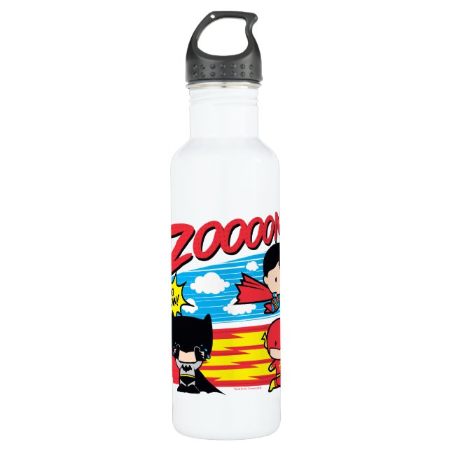 Chibi Batman Too Slow! Stainless Steel Water Bottle (Front)