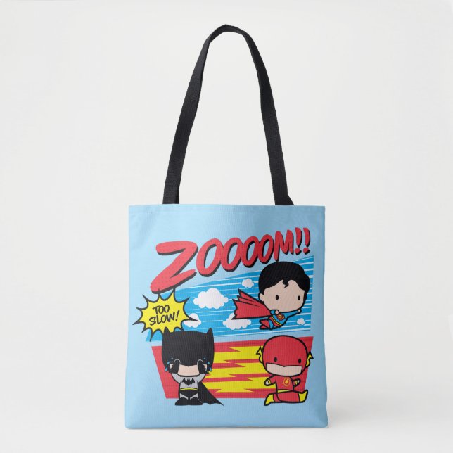 Chibi Batman Too Slow! Tote Bag (Front)