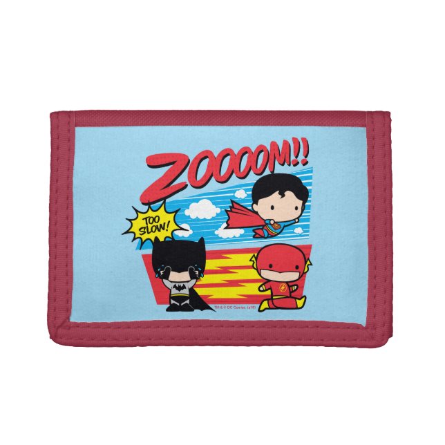 Chibi Batman Too Slow! Trifold Wallet (Front)