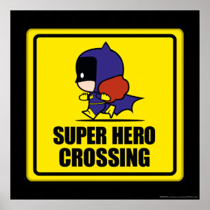 Chibi Batwoman Super Hero Crossing Sign