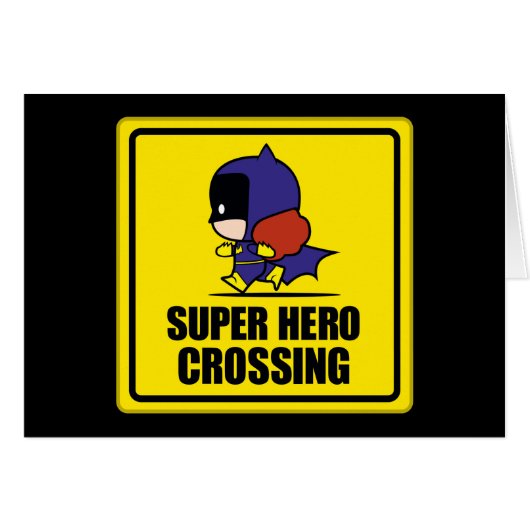 Chibi Batwoman Super Hero Crossing Sign (Front Horizontal)