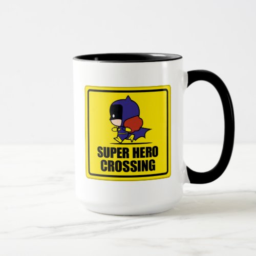 Chibi Batwoman Super Hero Crossing Sign Mug
