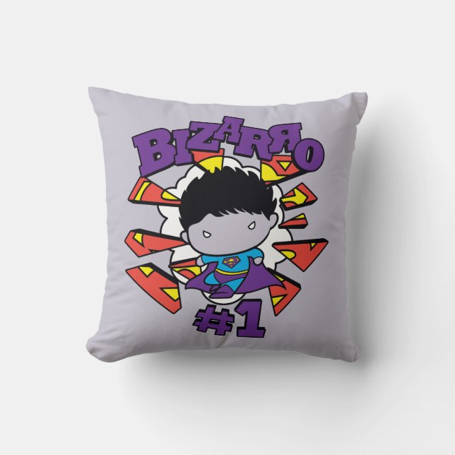 Chibi Bizarro #1 Throw Pillow (Front)